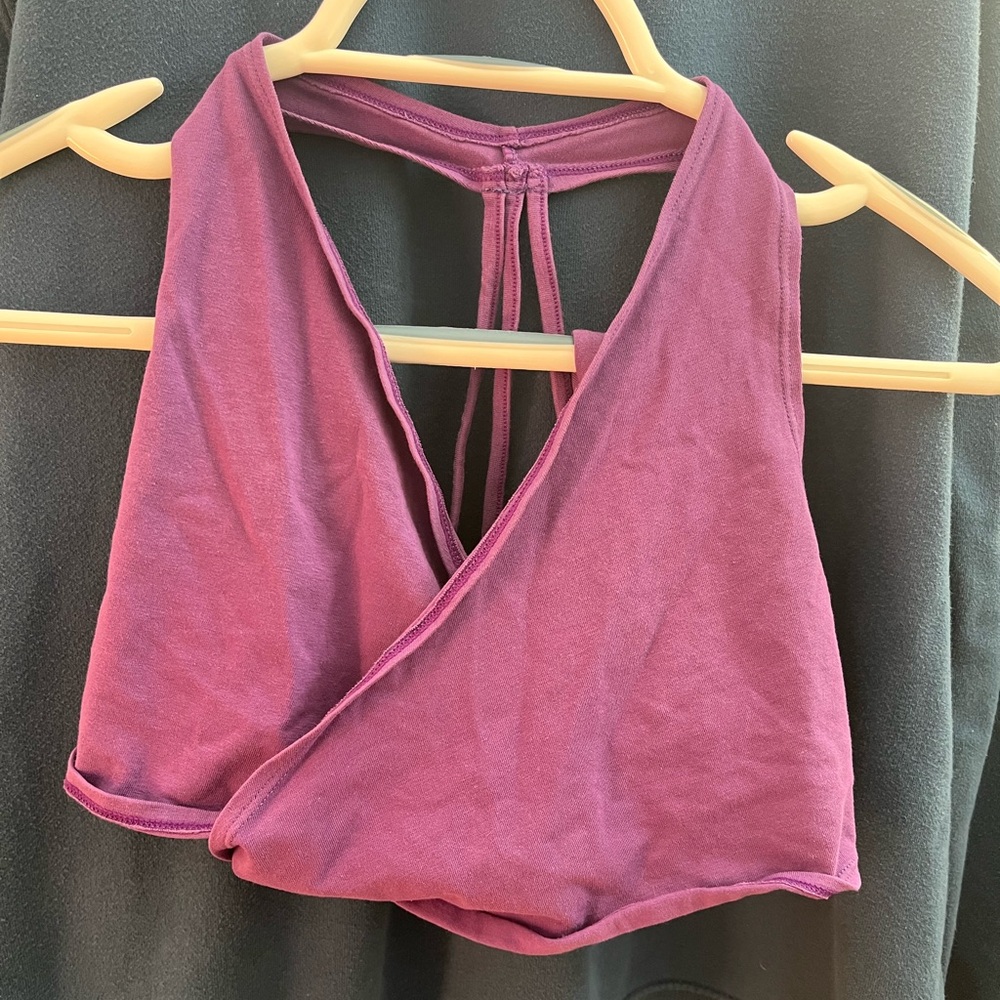 Purple or Black Wrap Crop Top